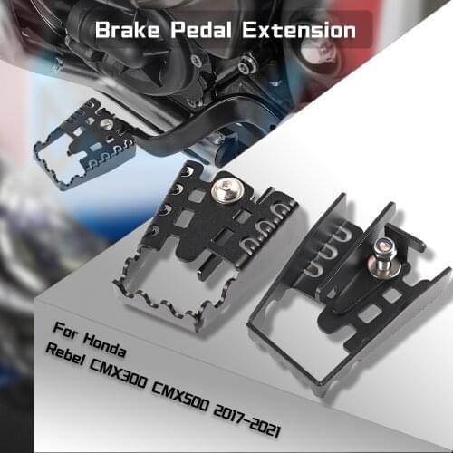 Brake Lever Extension pedal step tip plate enlarge extender For Honda Rebel 300/500 2017-2021 2020 2019 2018 Rebel300 rebel 500