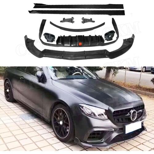 Carbon Fiber Front Bumper Lip Side Skirt Rear Diffuser Spoiler Body Kits For Mercedes Benz E Class W213 Sedan 4 Door 2017-2019