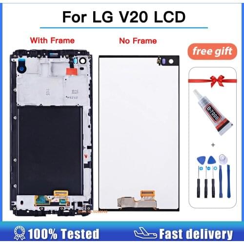 For LG V20 LCD Display VS995 VS996 LS997 H910 Touch Screen Digitizer With Frame Full Assembly Replacement Parts 5.7inch lcd