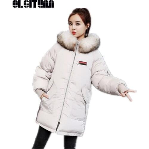 New 2020 Winter Cotton Coat Female Medium-length Loose Thicken Plus Size Bread Clothing Parka 5 Color Outwear Jacket Femme CC695
