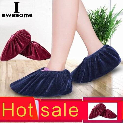1 Pair Reusable Shoe Covers Non-slip for Men Women Washable Keep Floor Carpet Cleaning Household Outdoor Shoes Protector Cover