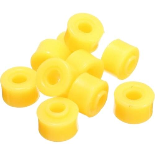 10Pcs Automobile Shock Absorber Bush 10mm Inner Dia Yellow Rubber Shock Absorber Bushings Part for Auto Car Accessories Sets