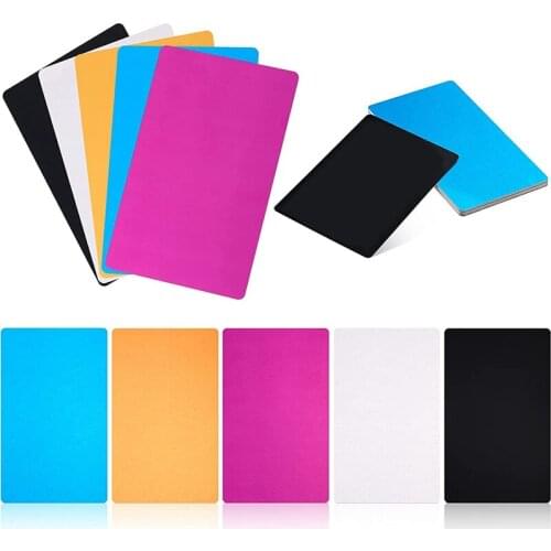 150 Pieces Aluminum Business Cards Multicolor Metal Business Card Name Card for House Office Customer DIY Cards Presents