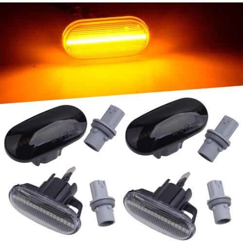 2Pcs New Car Dynamic Flowing LED Side Marker Signal Light Yellow Lamp Fit for Honda Civic Del Sol S2000 Acura Integra