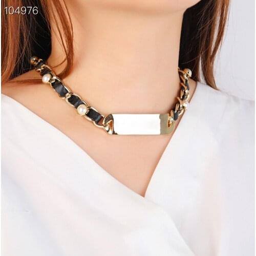 2021 Brand Fashion Jewelry Women Vintage Pearls Choker Colorful Crystal Pearls Choker Necklace Party Fine Top Quality New Design