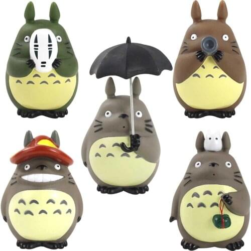 12cm Anime Figure Miyazaki Hayao My Neighbor Totoro with Umbrella PVC Figure Collectible Model Toy