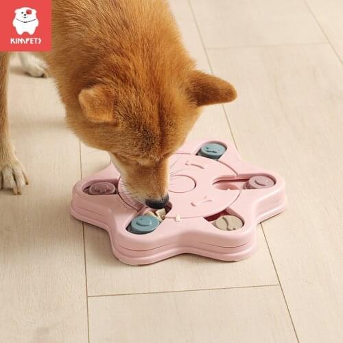KIMPETS Hot Sell Paw Shape Dog Toy Pet Puzzle Slow Feed Bowl Leaking Food Training Interactive Slow Food Tray