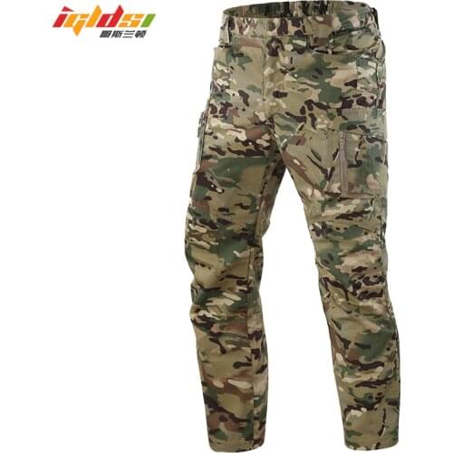 IX9 Men Tactical Pants Multi Pockets Cargo Pants Autumn Military Combat Pants Casual Cotton Trousers SWAT Baggy Trousers S-5XL