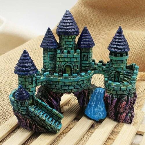 HobbyLane Resin Castle Landscape Ornament for Aquarium Fish Tank Decoration Crafts Aquatic Decorations for Aquarium
