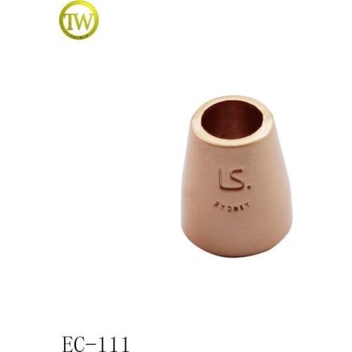 EC27 Hot sale clothing misty gold color string metal stopper and cord end