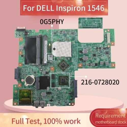 CN-0G5PHY 0G5PHY Laptop motherboard For DELL Inspiron 1546 Notebook Mainboard 08267-1 216-0728020 512M