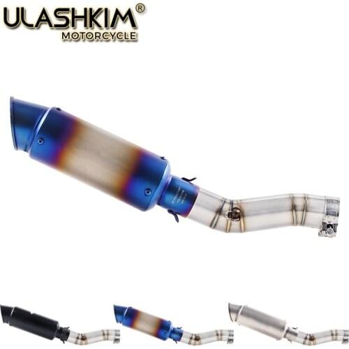 Motorcycle Full Exhaust Middle Pipe Slip On For Suzuki GSXR600 Gsxr700 Gsxr750 K7 GSX R700 R750 R600 GSXR 600 750 2008 To 2010