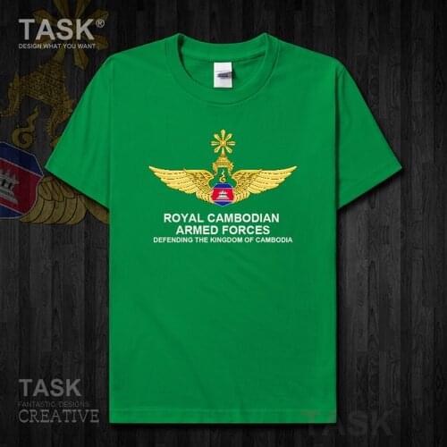Air Force Cambodia Kampuchea KHM Cambodian Khmer mens t shirt new Tops Short sleeve country cotton Army Tactical Military 01