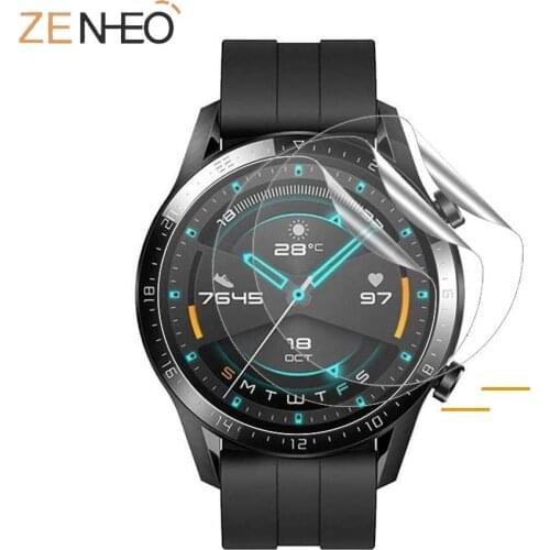 New Tempered Glass Clear Protective Film For Huawei Watch GT 2 Active / Elegant GT2 46MM Smartwatch Full Screen Protector Cover