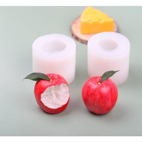 The New Christmas Apple Shape Silicone Mold Fruit Shape Candle Mold Aromatherapy Candle Molds Mousse Cake Mold Candle Tools