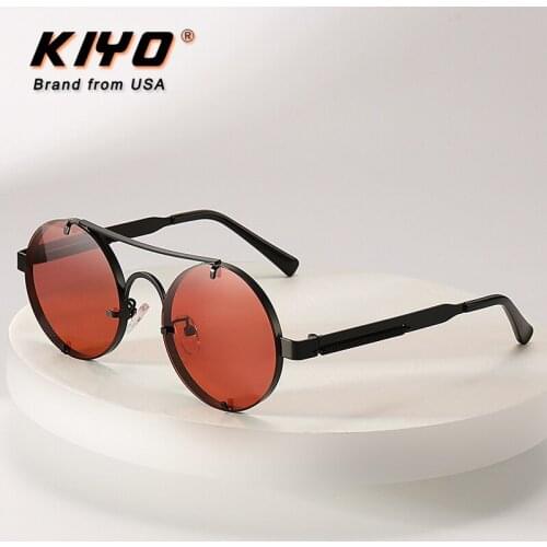 KIYO Brand 2021 New Women Men Round Polarized Sunglasses Metal Vintage Sun Glasses High Quality UV400 Driving Eyewear 2950