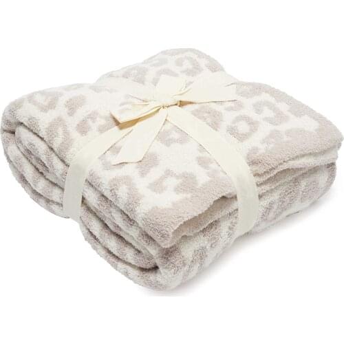 Leopard Print Blanket Dream Cover Blanket Sofa Blanket Half Fleece Blanket Children Knit Leopard Print Blanket 140x200cm