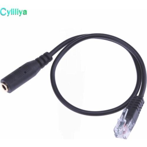 PC Phone Adapter - Smartphone 3.5mm to RJ9 Adapter Convertor Cable PC Computer Headset Telephone 5pcs/lot