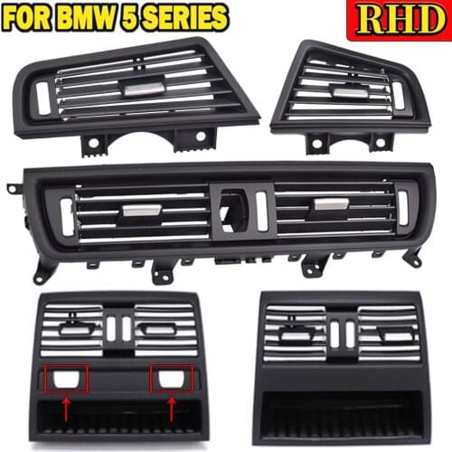 RHD Right handle Drive Front Row Wind Left Center Right Air Conditioning Vent Outlet Panel Chrome Plate For BMW 5 Series F10 F18