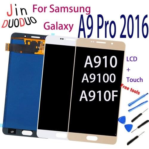 100% No Dead Pixed Display Replacement For Samsung Galaxy A9 Pro 2016/A910 LCD Touch Screen Digitizer Assembly