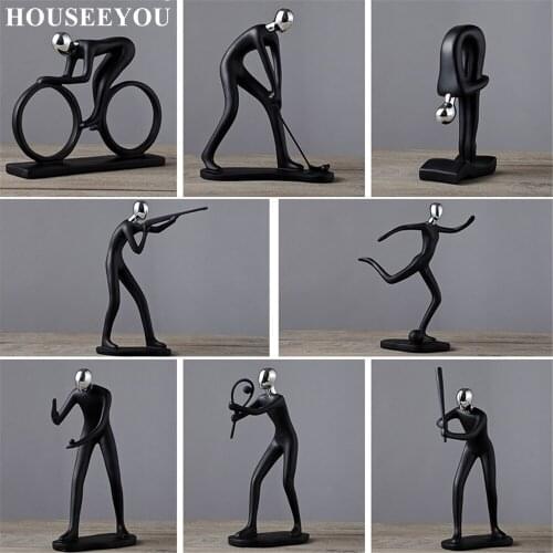 Sports and Musician Figurines Home Decor Decoration Crafts Sculpture Miniatures Ornaments Resin Wedding Birthday New House Gift