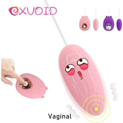 EXVOID Strong Vibration Egg Vibrator Clitoris stimulate G Spot Massager Waterproof Sex Toys for Women Cute Cat Remote Control