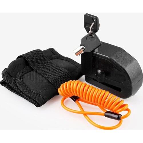 Pouvoir Disc Lock Alarm Motorcycle Padlock 110db Alarm Sound for Motorcycles Bicycles