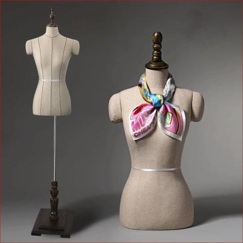 Womens Half Body Clothes Mannequin Female Model Props Women Fabric Mannequin Make In China