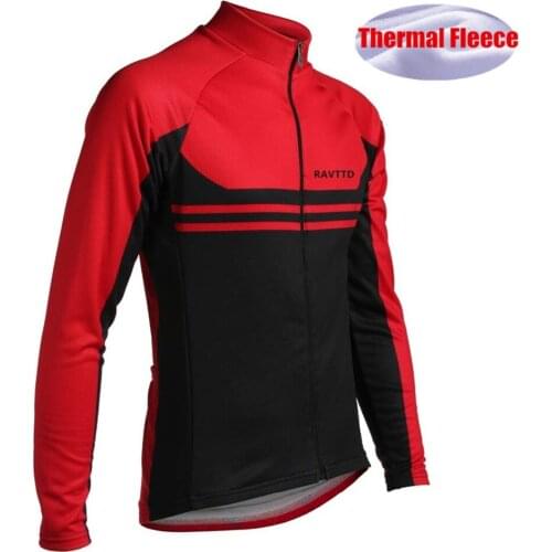 Winter Thermal Fleece Long Sleeve Cycling Jersey Outdoor Mountain Cycling Clothing Bike Jacket Jersey Maillot Ropa Ciclismo