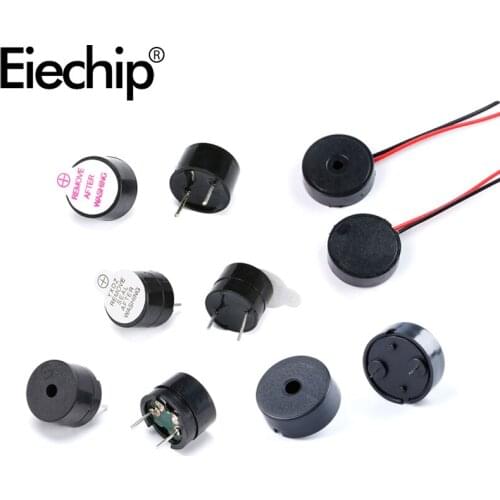 10pcs 3V 3.3V 5V 12V 24V Active Buzzer Magnetic Long Continous Beep Tone 12MM 9.5MM Active/Passive Piezo Buzzers Fit For Arduino