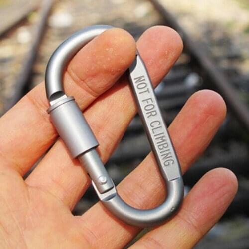 2/6pcs D-Ring Carabiner Keychain Outdoor Camping Hiking Aluminum Alloy Snap Clip Lock Buckle Hook Mountain Climbing Tools