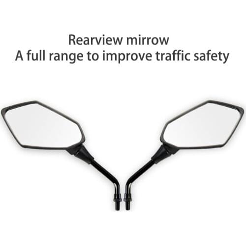2Pcs/Pair Motorcycle Rearview Mirror Scooter E-Bike Rear View Back Side Convex Mirror 8mm 10mm