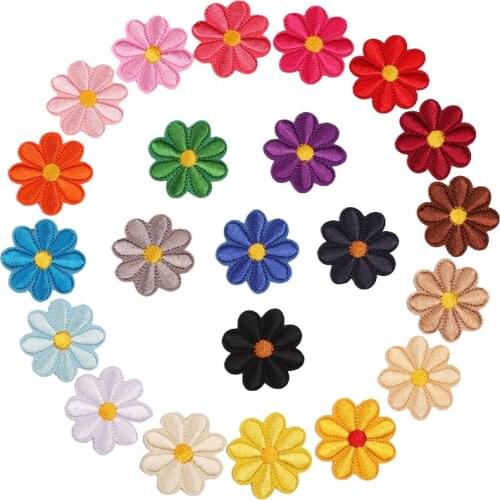 22Pcs Flower Embroidery Patch Iron on for Clothing Decoration Kids Girls Women Garments Patches Elegant Stickers
