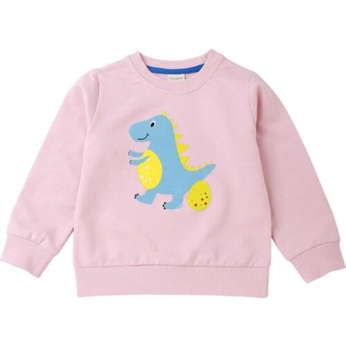 27Kids Autumn Girls Sweater Shirt Full sleeve Dinosaur T Shirt Boys Top Cotton Fabric Winter Children Clothe