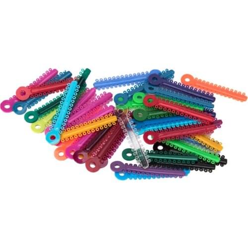 3bags Dental Orthodontic Ligature Ring Ties Elastomeric Colorful Elastic O-rings Braces Rubber Bands Tools