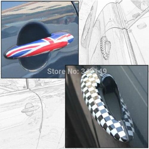 Aliauto 2 x Car-styling Car Door Handle Sticker And Decal Accessories For MINI COOPER Country Man One