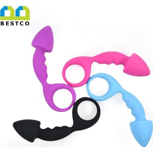 BESTCO 18+ Anal Plug G spot Orgasm Squirt Massage Stimulate Masturbation Vaginal Butt Plug Soft Silicone Adult Erotic Sex Toys