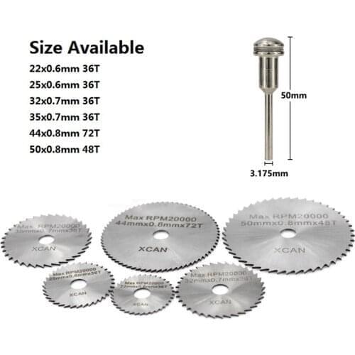 3.175mm hss shank saw blades circular cutting discs with mandrel cut mini saw blade