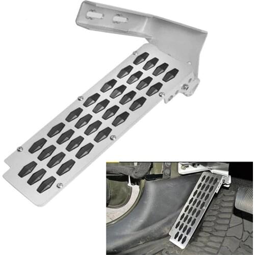 For Jeep Wrangler JK 2/4-Door Adjustable Left Foot Rest Pedal Brake Pedal Clutch Gas Pedal Pad Anti Slip Metal Car Styling