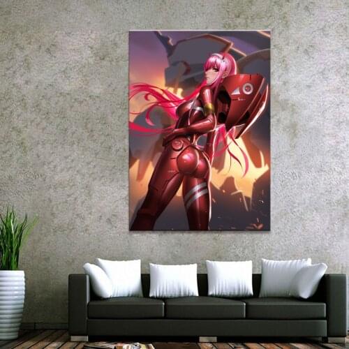 Home Decor Canvas 1 Piece Cute Sexy Anime FRANXX 02 Art Posters and Prints Painting Home Decoration Wall Pictures Bedroom
