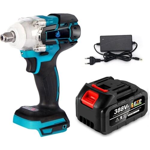18V Brushless Electric Wrench 520Nm Cordless Rechargeable Impact Wrench For Makita 18V Battery Power Tools Wrench Socket Set