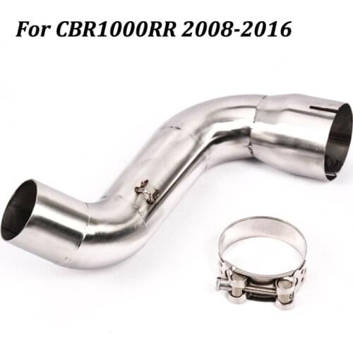 Motorcycle Exhaust Muffler Middle Connection Stainless Steel Link Pipe Slip on For Honda CBR1000RR 2008-2016 European Version