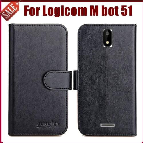 Hot Sale! Logicom M bot 51 Case New Arrival 6 Colors High Quality Flip Leather Protective Cover For Logicom M bot 51 Case