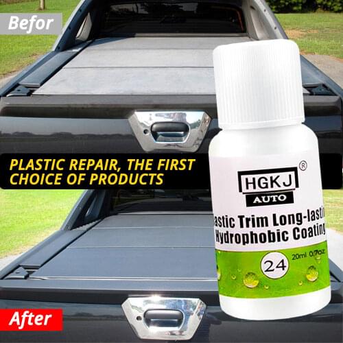 HGKJ-24 Car Plastic Trim Coating Long Lasting Hydrophobic Car Exterior Plastic Restorer Car Aging Plastics Turn Black and Bright