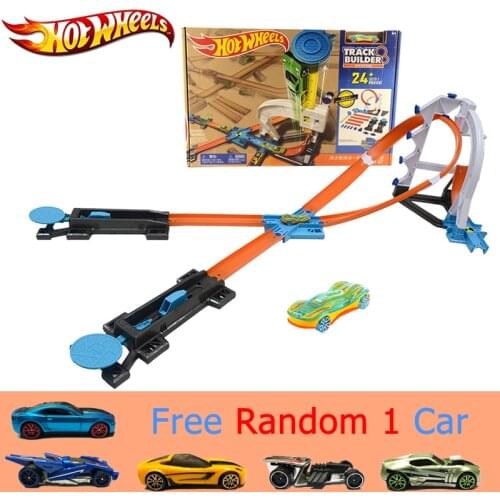 Hot Wheels 4 IN 1 Track Suit Car Toy New Design Multifunctional Gift Box Hotwheels Track Car Model DLF28 For Christmas