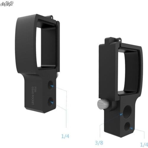 Osmo Pocket CNC clip bracket Extended 1/4 3/8 crew holes frame Adapter for DJI Pocket 2 / osmo Pocket 1 gimbal Camera Accessorie