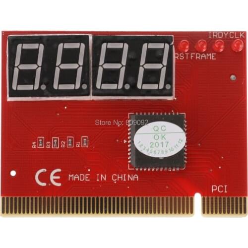 LED 4-Digit Computer Analysis Diagnostic Tester POST Card PCI PC Analyzer Motherboard RED