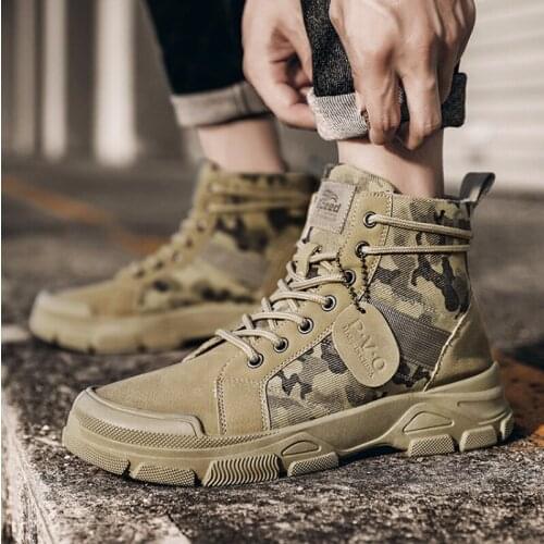 Mens Autumn Winter Ankle Boots Male Snow Boots Casual Sneakers British Style MIlitary Combat Shoes Male Trainers