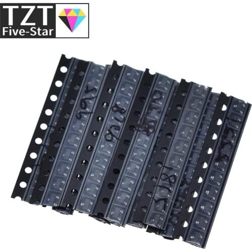 TZT SOT-23 SMD transistor KIT S9013 S9014 S9015 S9018 MMBT3904 MMBT3906 SS8050 SS8550 2N5551 2SC1815 Total 10kinds X10pcs=100pcs