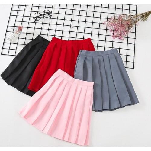2021 NEW Black White Skirt Fashion Female Mini Skirts Short Women High Waist Pleated Skirt Sweet Cute Girls Dance Mini Skirt